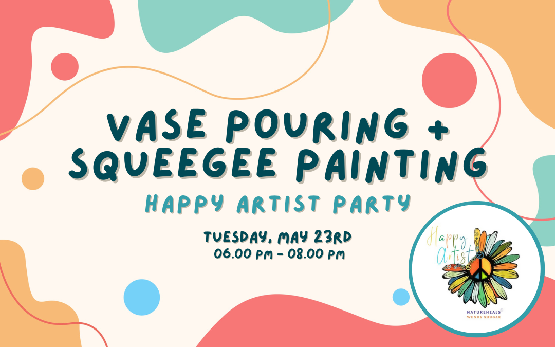 vase pouring and squeegee painting party
