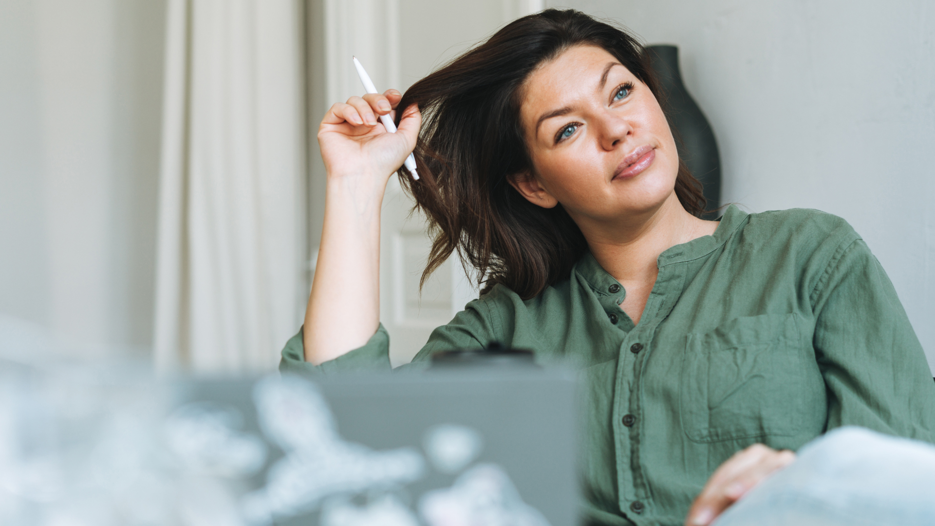 Woman working at desk